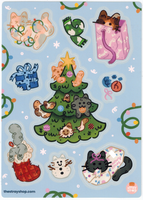 Holiday Cat Mischief Stickers *NEW!