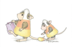 Candy Corn Mice Postcard