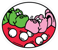 Sparkly Hungry Hippo Game Vinyl Sticker by EverythingSmells *NEW!