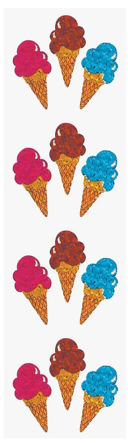 Ice Cream Cones Prismatic Stickers by Hambly *NEW!