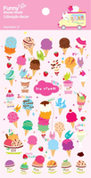 Ice Cream Gel Stickers by Funny Sticker World *NEW!