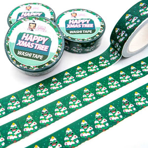 Happy Christmas Trees Washi Tape