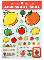 Colorful Fruit Stickers With Clear Backing
