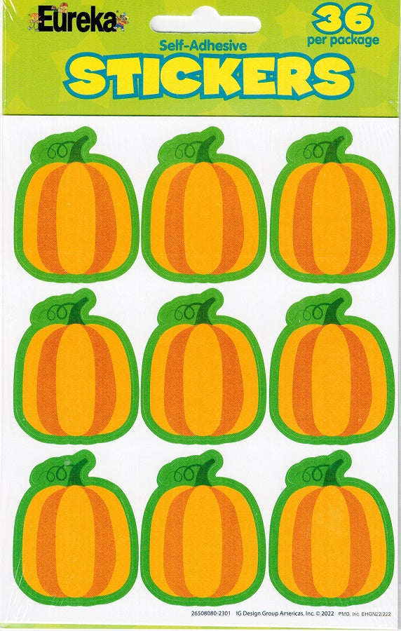 Large Pumpkin Shape Stickers by Eureka *NEW!