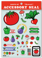 Colorful Veggie Stickers With Clear Backing
