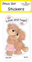 Love and Hugs Bear Stickers by Suzy's Zoo *NEW!
