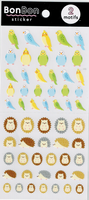 Parakeets & Hedgehog Stickers by Mind Wave