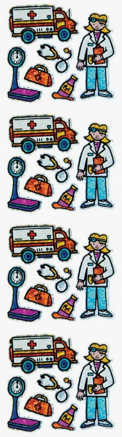 Mini Doctor Prismatic Stickers by Hambly *NEW!