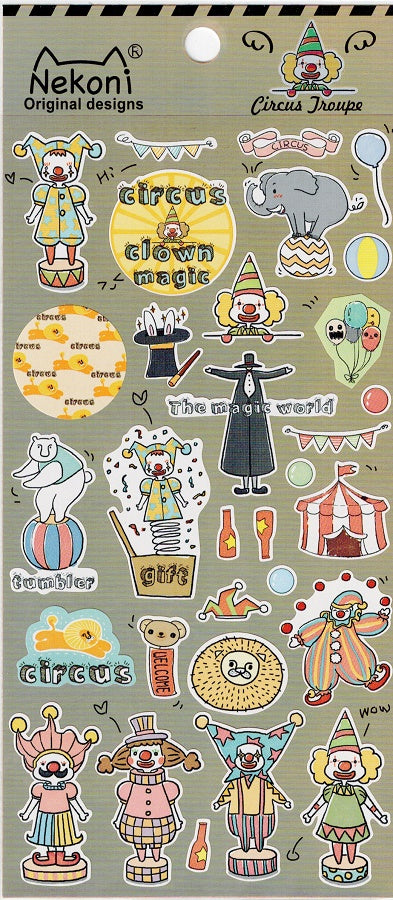 Circus Day Stickers by Nekoni