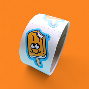 Orange Cream Popsicle Sticker From The Roll