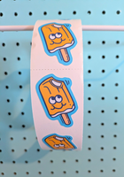 Orange Cream Popsicle Sticker From The Roll *NEW!
