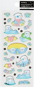 Blue Otter Stickers with gold accents *NEW!