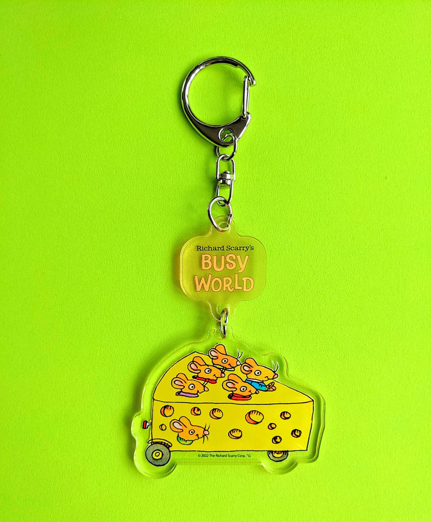 Cheese Car Richard Scarry Busy World Keychain *NEW!