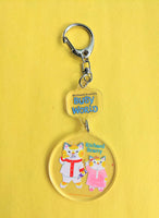 Brush Your Teeth Cats Richard Scarry Busy World Keychain *NEW!
