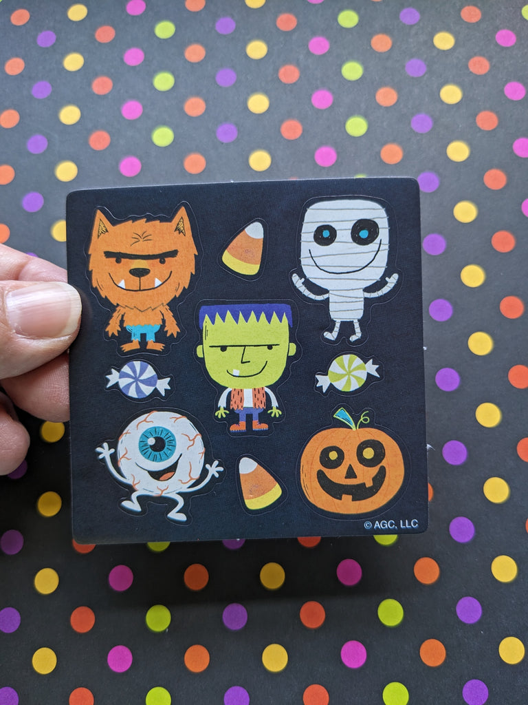 Vintage AGC Sticker Square - Werewolf & Friends (black) | EverythingSmells