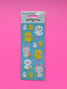 Vintage AGC Easter Bunny & Chicks Slim Sticker Sheet