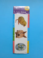 Vintage AGC Chick Bunny Egg Slim Sticker Sheet