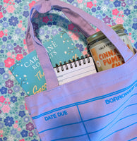 Purple Library Card Gift Set Tote for Readers *NEW!