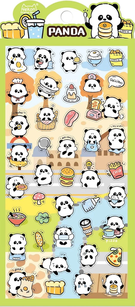 Panda Tries All The Foods Stickers by Nekoni *NEW!