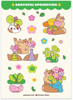 Panty Cat Bootyful Springtime Stickers