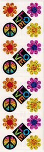 Peace & Love Prismatic Stickers by Hambly *NEW!