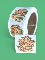 Basket of Peaches Scratch & Sniff Sticker Roll *NEW!