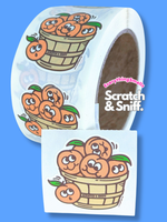 Basket of Peaches Scratch & Sniff Sticker Roll *NEW!