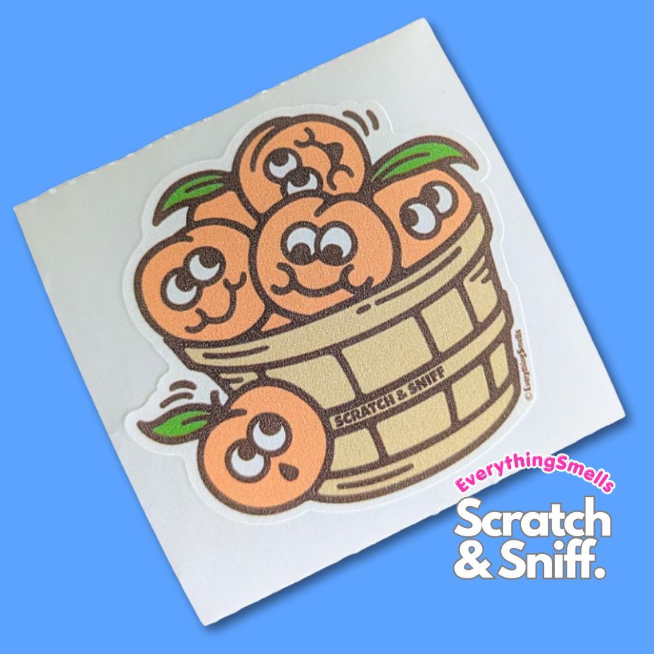 Basket of Peaches Scratch & Sniff Sticker Roll *NEW!