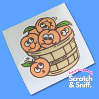 Basket of Peaches Scratch & Sniff Sticker Roll *NEW!