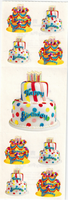 Vintage Birthday Cake Stickers by Paper House
