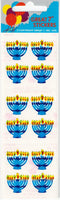 Prismatic Menorah Vintage Stickers