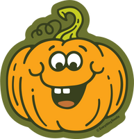 Sparkly Pumpkin Vinyl Sticker by EverythingSmells *NEW!