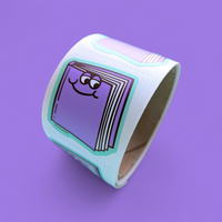 Purple Book Sticker From The Roll *NEW!