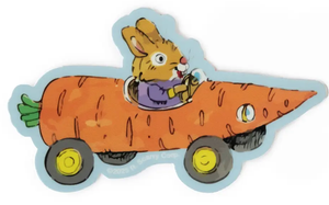 Bunny Carrot Car Richard Scarry Busy World Vinyl Sticker *NEW!