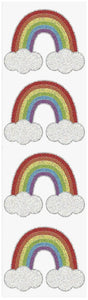 Large Clouds & Rainbows Prismatic Stickers by Hambly