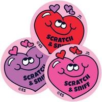Raspberry Sweet Hearts EverythingSmells Scratch & Sniff Stickers