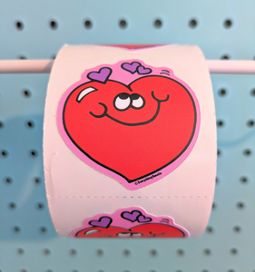 Red Heart Sticker From The Roll *NEW!