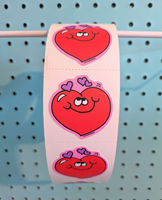Red Heart Sticker From The Roll *NEW!