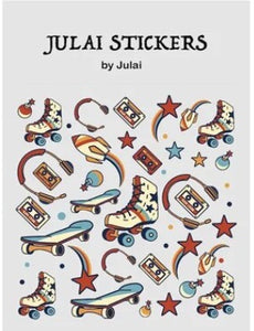 Roller Skates & Rock N Roll Stickers by Julai *NEW!