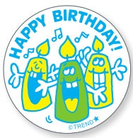 Party Time Candles Scratch 'n Sniff Retro Stinky Stickers *NEW!