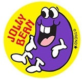 Jelly Bean Scratch 'n Sniff Retro Stinky Stickers *NEW!