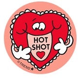 Hot Shot Cinnamon Heart Scratch 'n Sniff Retro Stinky Stickers *NEW!