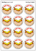 Hot Dog Scratch 'n Sniff Retro Stinky Stickers *NEW!