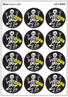 Skeleton Scratch 'n Sniff Retro Stinky Stickers *NEW!