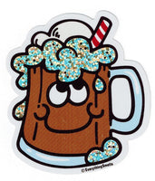 Root Beer Float Sparkle Vinyl Sticker by EverythingSmells
