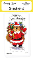 Santa Bear Stickers by Suzy's Zoo *NEW!