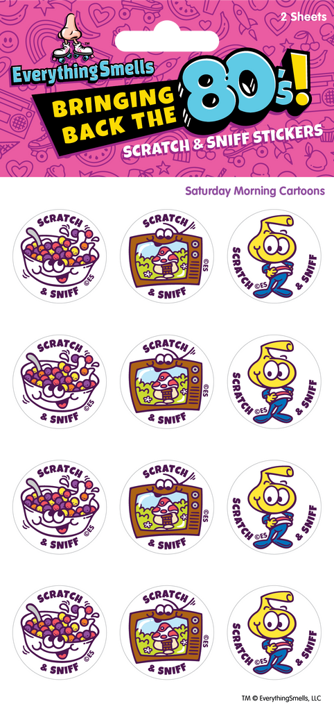 Saturday Morning Cartoons EverythingSmells Scratch & Sniff Stickers ...