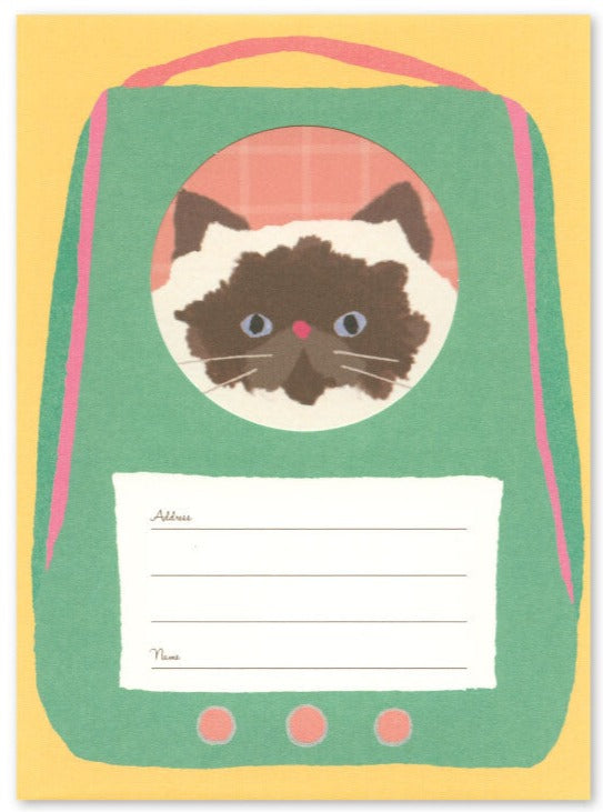 Siamese Persian Cat In Carrier Letter Set *NEW!