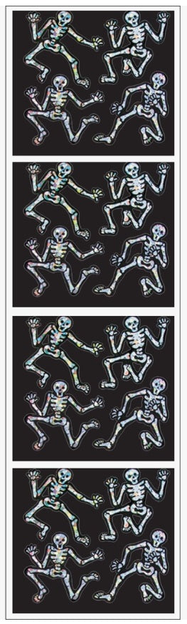 Dancing Skeletons Prismatic Stickers by Hambly *NEW!