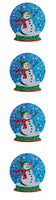 Snowman Snow Globe Prismatic Stickers by Hambly *NEW!